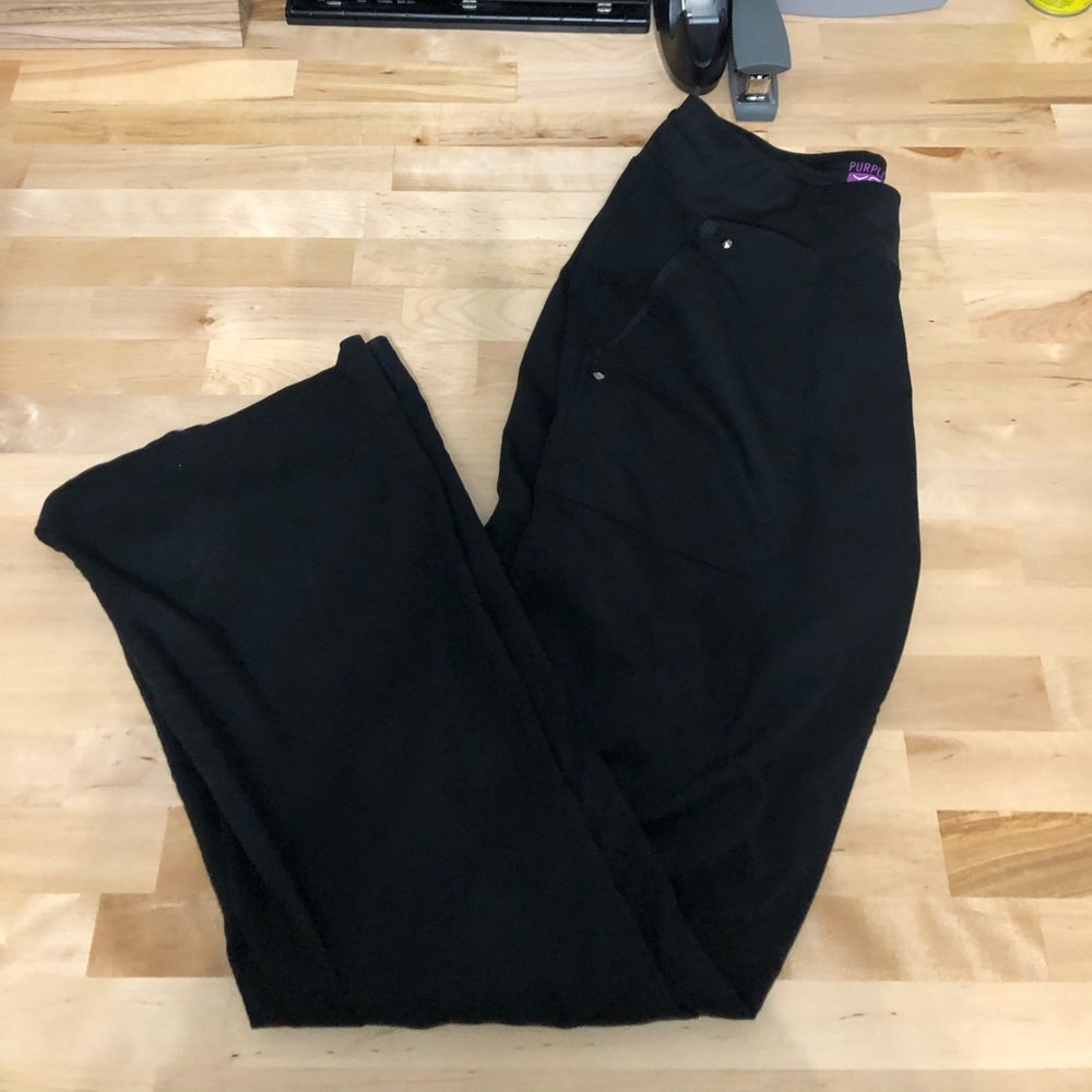 Healing Hands Black Scrub Pants, Size Small